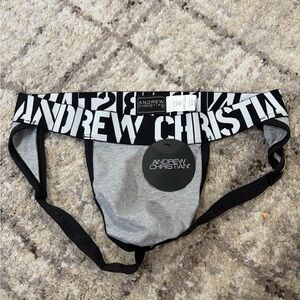 Andrew Christian Black and Gray XL Jockstrap